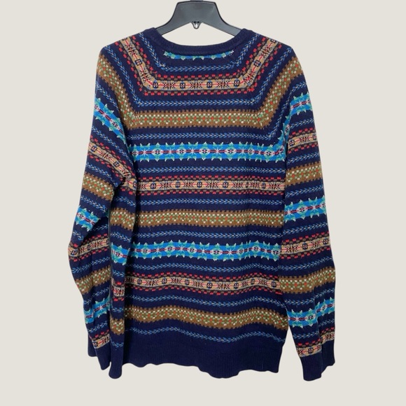 McGregor Nordic Fair Isle Sweater Men Academia Cabin Ski Snow Lambs Wool XL - Picture 8 of 11